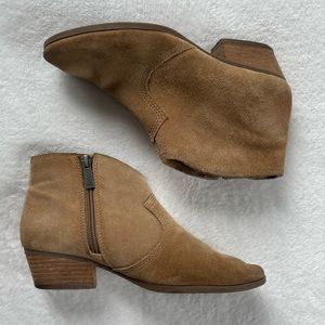 Vince Camuto beige suede booties